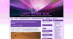 Desktop Screenshot of lichtundliebe-blog.de